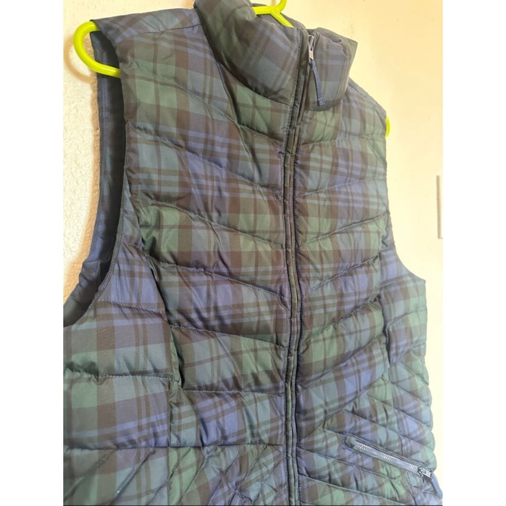 Talbots Tartan Plaid Down Puffer Vest Womens Large Layer Zip Up Transitional - Picture 2 of 12